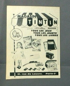 PUB PUBLICITE ANCIENNE ADVERT CLIPPING 280419 MAGASIN TINTIN LES JEUX JOUETS LIV - Picture 1 of 1