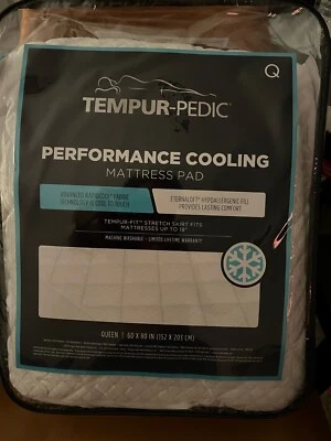 Tempur-Pedic Mattress Pad Performance Cooling Queen Size Brand New In Package - Image 1 of 2