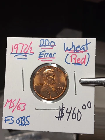 👉1972/72 Lincoln Cent Doubled Die Obverse DDO  Error Ms++ Condion J/53 Cover