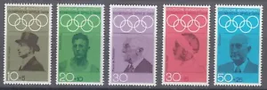Alemania 1968 MNH Mi 561-565 Sc 986, B434-B437 Juegos Olímpicos, Ciudad de México ** - Imagen 1 de 1