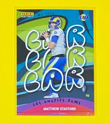 2022 Panini Instant Matthew Stafford MY CITY 1/1860 SP Los Angeles Rams #MC-19  - Image 1 of 2