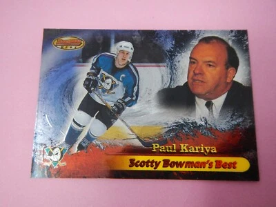 1998-99 Bowman's Best Hockey Scotty Bowman's Best Paul Kariya SB9 - Image 1 of 4