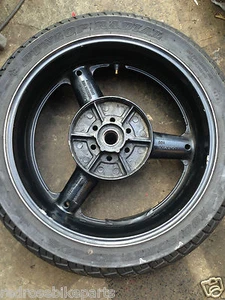 1998 SUZUKI GSXR 600 W Rear Wheel with Wet Tyre Dunlop KR544 GSXR600 SRAD - Picture 1 of 12