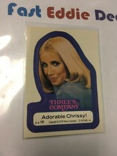 TOPPS 1978 THREE'S COMPANY BUBBLEGUM STICKER CARD 19 SUZANNE SOMERS CHRISSY 