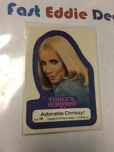 TOPPS 1978 THREE'S COMPANY BUBBLEGUM STICKER CARD 19 SUZANNE SOMERS CHRISSY - Picture 1 of 2