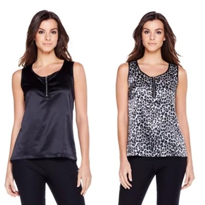 Hot in Hollywood Layering Tank with Zipper 301476-J (1X, Black) - Picture 1 of 4