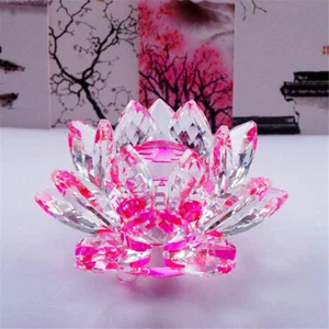 Große rosa Kristall Lotus Blume Ornament-Crystocraft Home Dekoration in Geschenk - Bild 1 von 5