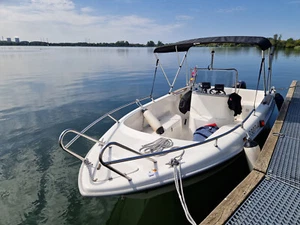 Konsolenboot mit Außenborder und Trailer TOP - Bild 1 von 16