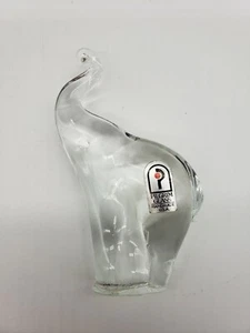 Figura DE COLECCIÓN de vidrio peregrino soplado a mano ELEFANTE TRANSPARENTE T25 - Imagen 1 de 3