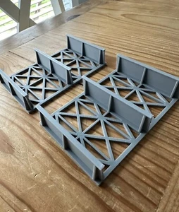 HO SCALE 3.5" DOUBLE TRACK GIRDER BRIDGE X2 - Picture 1 of 4
