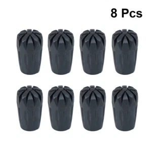 8 Pcs Trekking Cane Tips Rubber Walking Stick Pole Set Travel Staff - Picture 1 of 11