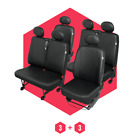 Autositzbezüge Universal Schonbezüge für Mercedes Vito III (14-) Schwarz 6-Sitze