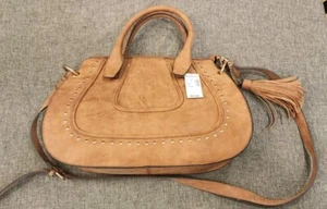 Handbag Faux Leather Dressbarn Shoulder carrying Straps Zipper & Handles Brown - Picture 1 of 4