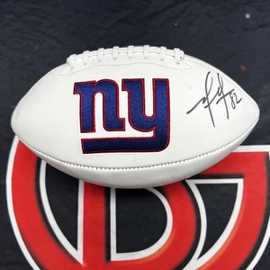 Mario Manningham Signed NY Giants White Panel Football Autographed Steiner CX - Picture 1 of 4