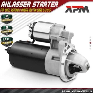 Anlasser Starter 1.4 kW 9 Zähnez. für Opel Ascona C Calibra A Omega Vectra Saab - Bild 1 von 8