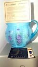 Fenton QVC Exc. Blue Topaz Melon Jug Museum Collection Certificate New In Box 