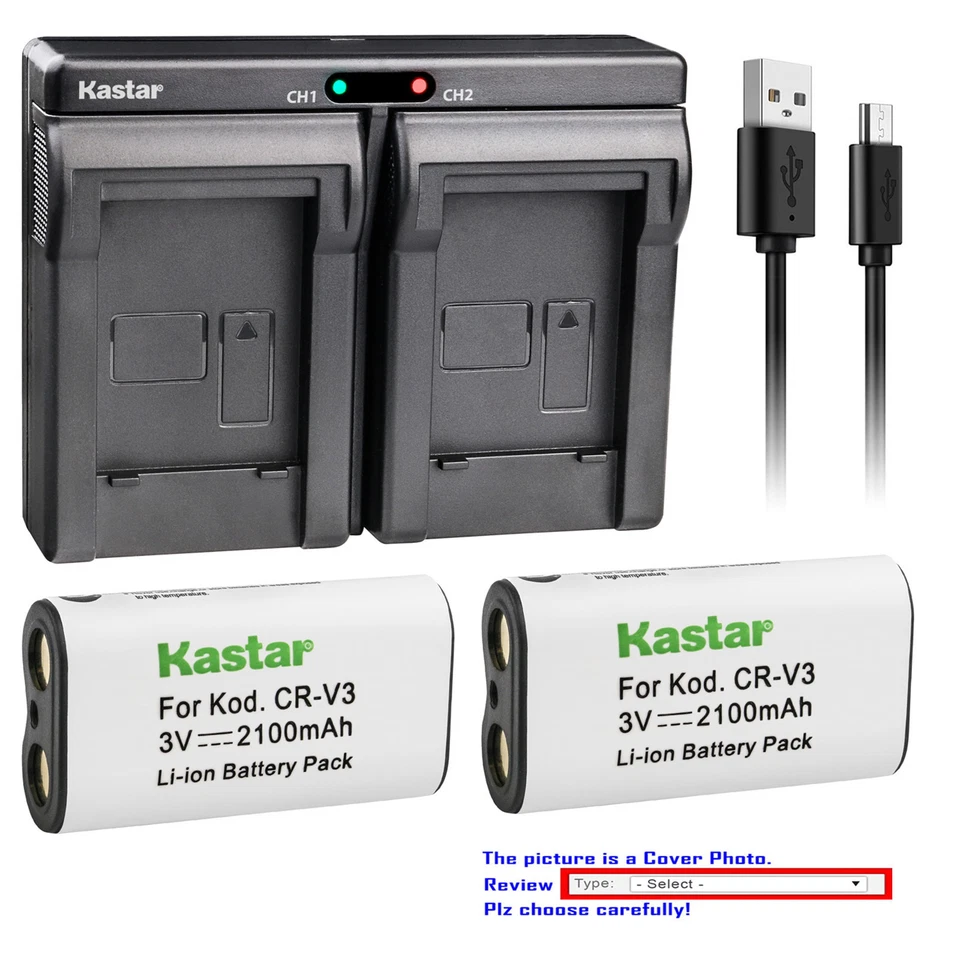 Kastar Battery Dual Charger for Pentax *ist D*ist D2*ist DL *ist DS *ist DS2 - Image 1 of 4