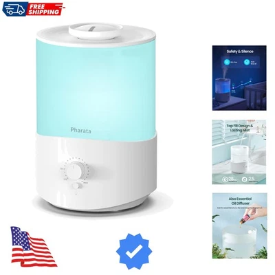 2.5L Ultrasonic Cool Mist Humidifier & Essential Oil Diffuser - Whisper-Quiet - Image 1 of 4