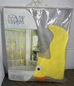 "Cortina de ducha de vinilo 70""x72"" Google Eye Ducks totalmente nueva" - Imagen 1 de 8