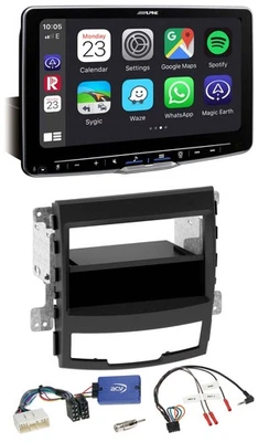 Alpine Bluetooth Lenkrad USB DAB Autoradio für SsangYong Korando CK 10-13 Telefo - Bild 1 von 4