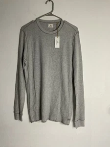 AG Adriano Goldschmied Herren grau Waffelstrick Thermo Langarm Gr. S - Bild 1 von 11