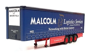 Corgi 1/50 Scale Diecast CC19907 - Curtain Trailer W H Malcolm - Blue - Picture 1 of 5