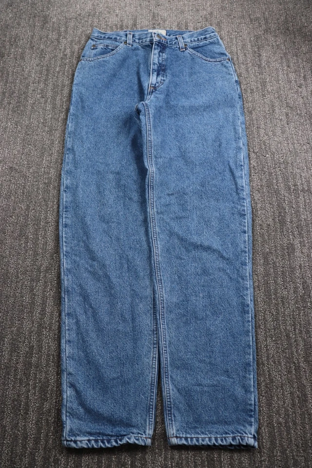 Винтажные мужские джинсы из денима 80-х RedHead 29x31 фланелевая клетчатая подкладка расслабленные прямые штанины - Изображение 1 из 4