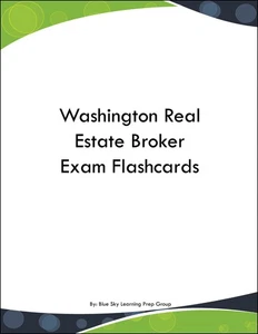 Washington Real Estate Broker Exam Flashcards - Imagen 1 de 1