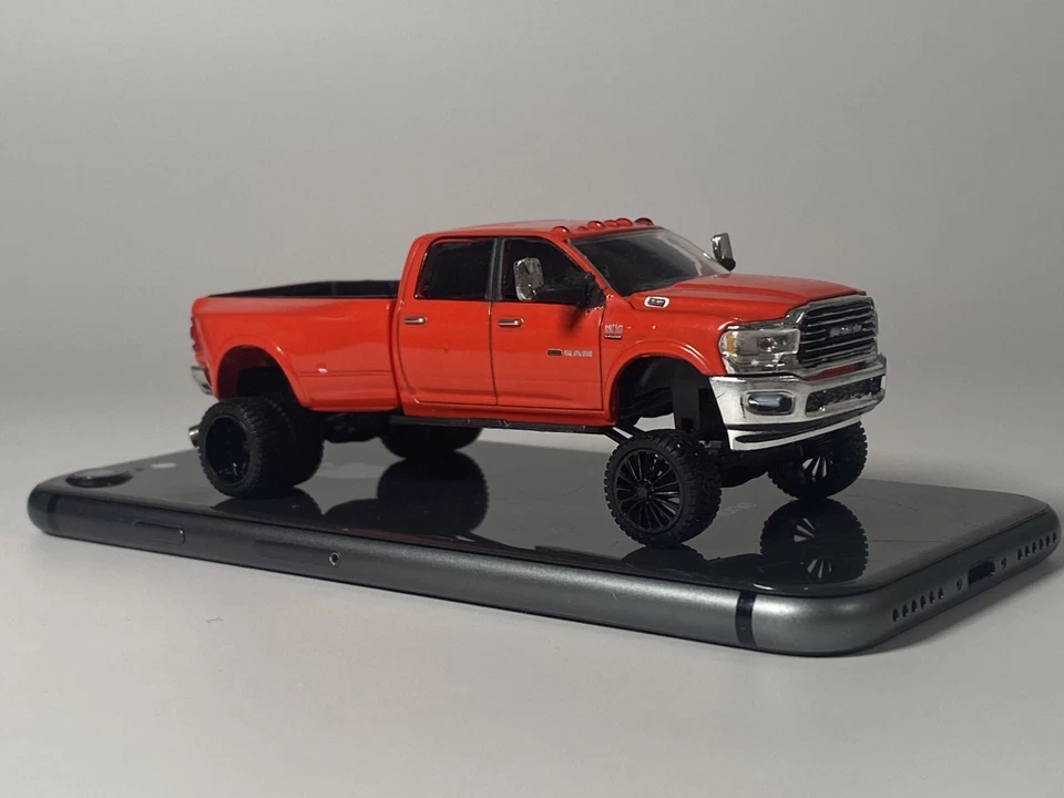 I/64 Customized / Lifted Dodge Ram 3500 Dually Diecast Model Toy Pickup Truck - Image 1 of 4