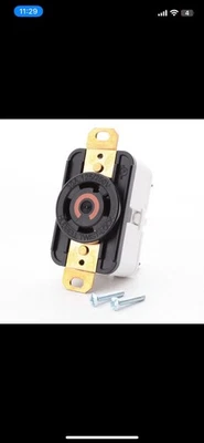 Hubbell EdgeConnect™ HBL2710ST 30A Twist Lock Receptacle L14-30R Outlet 125/250V - Image 1 of 4