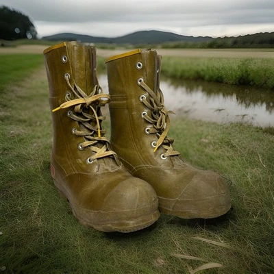 Botas de goma de colección LaCrosse Rubber Mills Co. Outdoorsman hechas en EE. UU. LOGOTIPO TEMPRANO Foto 1 de 4
