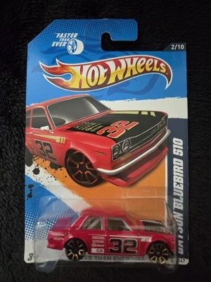 Coche de juguete Hot Wheels Faster Than Ever '12 Datsun Bluebird 510 rojo 92/247 nuevo Foto 1 de 4