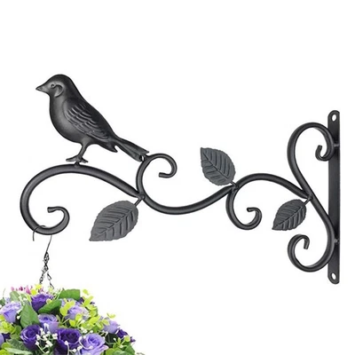 Iron Hanging Bracket Wall Hook Plant Hanger for Bird Feeder Lanterns Wind Chime - Image 1 of 4