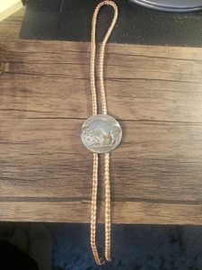 Vintage Buffalo Nickel Bolokrawatte Western Style - verstellbar - Bild 1 von 3