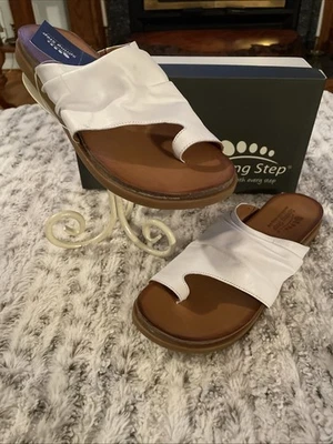 Spring Step Bates Shoes Sandals Soft White Leather Size 42 US 10.5 11 So Cute!!! - Image 1 of 4