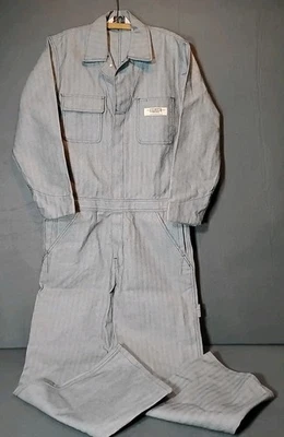 Vintage Big Mac Coveralls Mens 36/29 Denim Workwear Mechanic Jumpsuit Stripe - Image 1 of 4