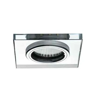 porta faretto incasso vetro decoro led GU10 bianco freddo argento fisso quadrato - Foto 1 di 5