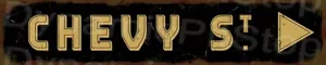 Chevy St Rustic Tin Metal Street Sign Workshop Garage Australian made - Picture 1 of 1