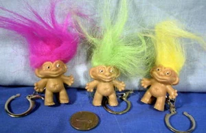Troll Dolls ~ Key Chains ~ 1 Dozen on Dime Store Display Card - Picture 1 of 7