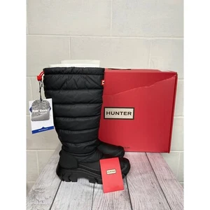 Hunter Intrepid Tall Snow Boots Waterproof Winter Black US 7 - Picture 1 of 10