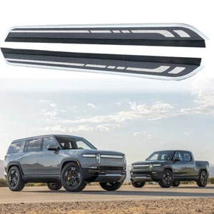 Aluminum Running Board fits for Rivian R1S R1T 2021-2024 Side Step Nerf Bar 2PC - Picture 1 of 7