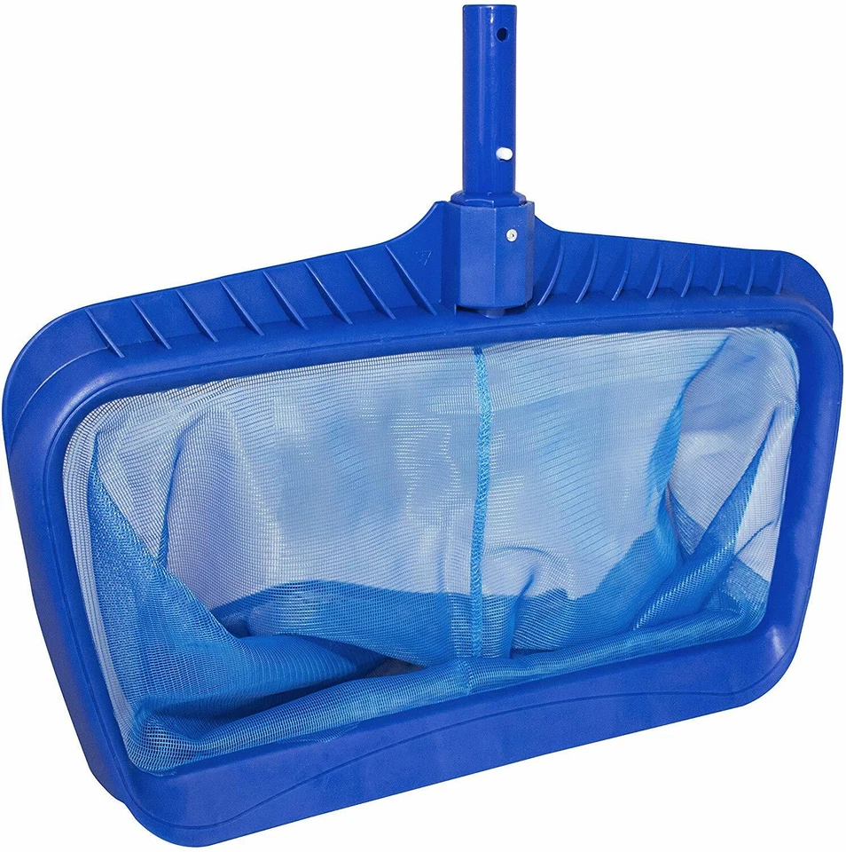 Rastrillo de piscina Swimline 8040 profesional de alta resistencia bolsa profunda, azul Foto 1 de 1