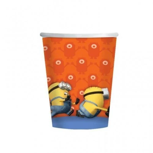 DESPICABLE ME MINION 8 X PARTY CUPS MINION PARTY - DAVE, KEVIN, STUART - Image 1 of 1