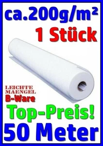 1x Malervlies 50m² Renoviervlies B-Ware Vilies Tapeten Weiss GLASFASER 200g/m² - Bild 1 von 6