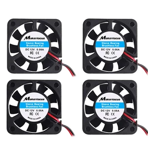 4er Pack 12V 40mm Mini DC Lüfter, leiser Betrieb, 0,08A - Bild 1 von 12