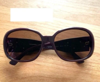 CHANEL 5113-A Purple Sunglasses Camellia Flower Design with Coco Mark Logo - Image 1 of 4