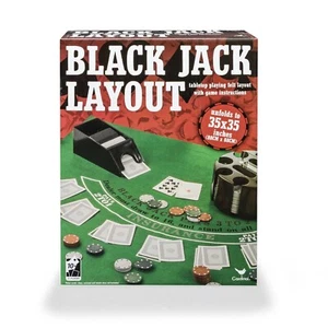 Cardinal Games Texas Hold ' Em Layout Felt Table Top Cover Unfolds to 35 x 35" - Picture 1 of 9