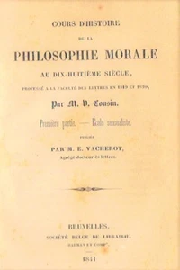 Cours D'Histoire Of The Philosophie Morale Of Victor Cousin - 2 Volumes - 1841 - Picture 1 of 4