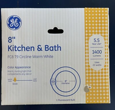 GE Kitchen & Bath 22 Flourescent 8" Warm Natural Light Circline T9 NOS - Image 1 of 2