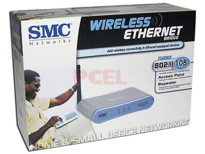 SMC Wireless EZ Connect 802.11g Turbo Wireless Ethernet Bridge SMCWEBT-G EU - Afbeelding 1 van 1